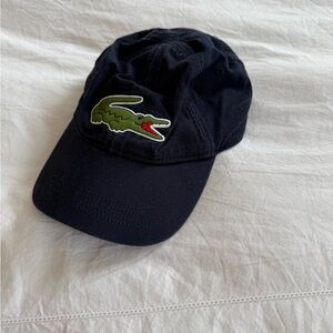 Lacoste Kids Dark Blue Cap with Green & Red Crocodile Patch